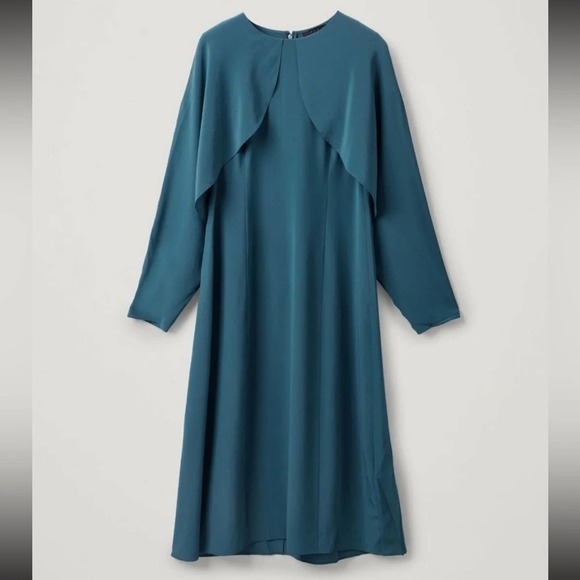 $250 NWT COS Silk Dress With Open Sleeves Party - Picture 2 of 8